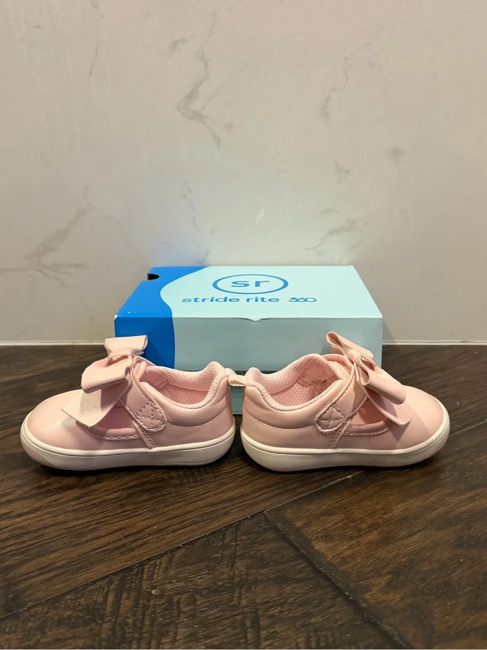 Stride rite 360 Kamila Mary Jane pink shimmer bow shoes TGO20710 baby girls